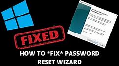 How to *FIX* Password reset disk wizard not opening *2020* Windows 7-10 *EASY*