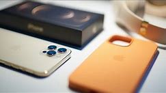 iPhone 12 Pro Max Gold Unboxing | Kumquat MagSafe Silicone Case | 4K HDR 60 (Shot on iPhone 12 Pro)