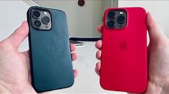 Apple Leather Case vs Apple Silicone Case on iPhone 13 Pro | Which is better? #iphone13pro