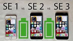 iPhone SE 3 vs SE 2 vs SE 1 Battery Life DRAIN Test