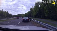 Patrol officer has lucky escape after BMW spins out of control on Virginia highway