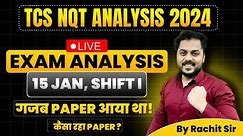 LIVE TCS NQT 2024 Exam Analysis | Rachit Rastogi