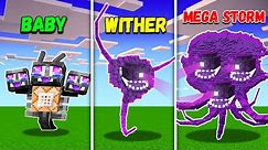 Evolution of Wither to MEGA Wither Storm in Minecraft!