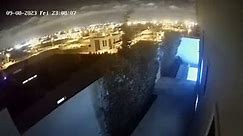 A blue light flashes in the sky moments before the earthquake in Morocco