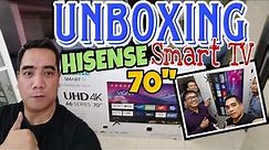 UNBOXING HISENSE UHD 4K 70" SMART TV | Wall Mount Installation | Vlog #194