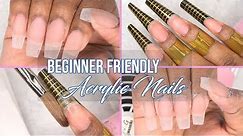 Acrylic Nails Tutorial - How to - Acrylic Nails using Nail Forms - For Beginners