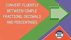 Aut758 - Convert fluently between simple fractions, decimals and percentages