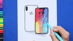How to draw Apple iPhone XS