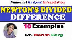 Newton Divided Difference Formula & Examples