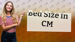 How do you measure bed size in cm?