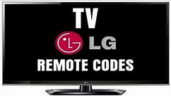 Remote Control Codes For LG TVs | Remote Codes For LG TVs