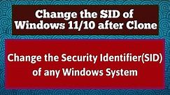 Change Security Identifier (sid) on Windows 10 | Change SID windows 10 Without Sysprep | Change SID