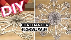 Easy Dollar Tree DIY | Christmas Coat Hanger Snowflake