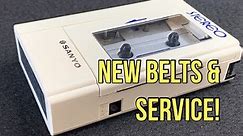 Sanyo M4430 Rare Cassette Belt Replacement and Service. Walkman Repair 1980's