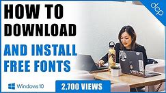 How to install free Fonts on Windows 10 - [ Windows 10 install fonts tutorial ]