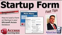 How to Load a Form on Startup in your Microsoft Access Database
