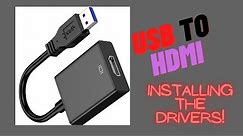 USB to HDMI 'Driver' Installation.