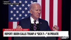 See the moment Biden calls Trump 'sick'