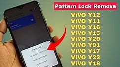 All Vivo Reset Password How to fix forgot lockscreen Password Any Vivo Phone || Pattern Unlock Vivo