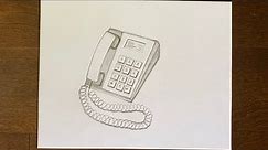 Drawing a TELEPHONE || step by step