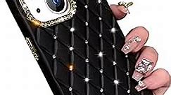Changjia for iPhone 15 Glitter Bling Case for Women,Cute Luxury Bling Rhinestone Diamond Sparkle Shiny Soft TPU Silicone Shockproof Slim Girls Protective Phone Case for iPhone 15 6.1 Inch 2023 (Black)