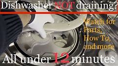 Fix a Kenmore / Whirlpool dishwasher Not Draining