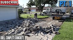 Massive Concrete Driveway Demo & Setup (Part 1)