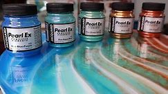 Epoxy Resin Artwork with 5 NEW Pearl Ex Colors