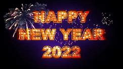 Animated Happy New Year 2022 Video Effects Free Footage