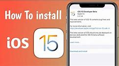 How To Download & install iOS 15 Developer Beta on All iPhone