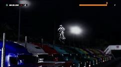 Evel Knievel crashes attempting to jump 16 Mack trucks at Dragway 42 in the #TrialsRising game..