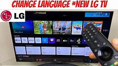 Change Language *New LG Smart TV