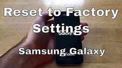 Factory reset Samsung Galaxy S7