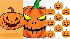 Halloween pumpkin art tutorial | Halloween art drawing