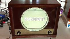 Rare 1948 Emerson TV , restoration