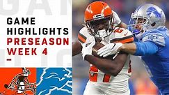 Browns vs. Lions Highlights | NFL 2018 Preseason Week 4