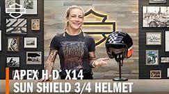 Harley-Davidson Apex Sun Shield X14 3/4 Motorcycle Helmet Overview