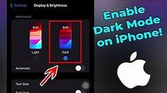 How to Turn On Dark Mode on iPhone