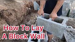 How To Lay A Block Wall