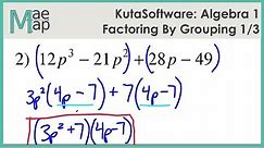 KutaSoftware: Algebra 1- Factoring By Grouping Part 1