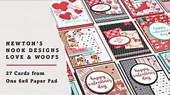 Newton's Nook Designs | Love & Woofs | 27 Cards One Paper Pad