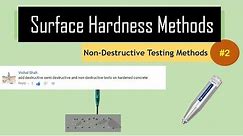 Surface Hardness Methods || Rebound Hammer Test || Non-Destructive Testing Methods #2