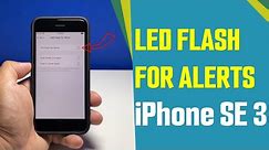 How To Turn On LED Flash For Alerts On iPhone SE 3