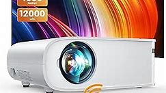 Projector, ARTSEA Native 1080P 5G WiFi HD Projector for iPhone, 2023 Upgrade Outdoor Movie Projector with 100Inch Projection Screen, 12000L 4K 300” Home Video Projector for TV Stick/PS4/Android/iOS