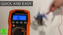 How To Trace Wires In A Wall | Multimeter Continuity Test