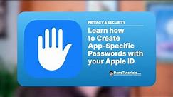 Create an App-Specific Password with your Apple ID