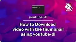 youtube-dl: How to Download YouTube video with the thumbnail