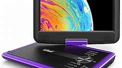 ieGeek 11.5" Portable DVD Player with SD Card/USB Port, 5 Hour Rechargeable Battery, 9.5" Eye-Protective Screen, Support AV-in/Out, Region Free - Purple