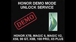 Honor Demo Mode Unlock Service, All Models