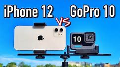 GoPro Hero 10 VS iPhone 12 Camera Comparison!